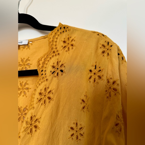 Madewell Scalloped Eyelet Wrap Top - Picture 4 of 9